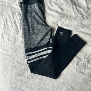 Bombshell Grey and Black Leggings